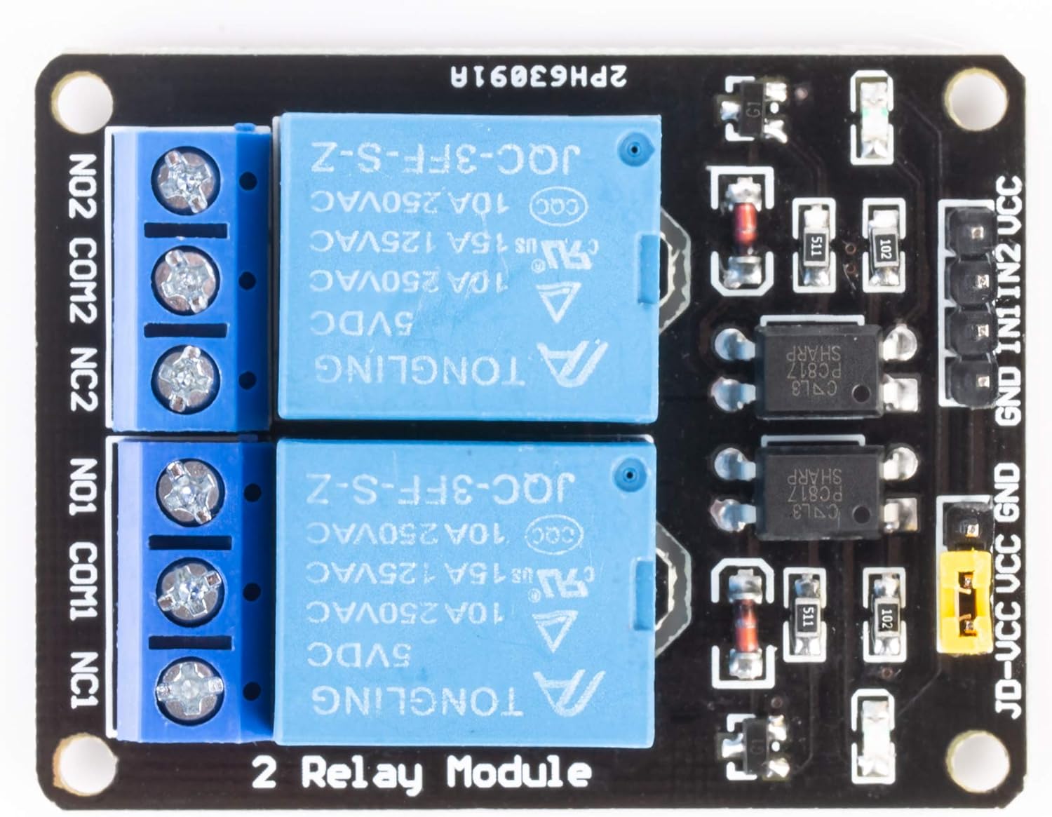 MCIGICM 2 Channel DC 5V Relay Module for Arduino UNO R3 DSP ARM PIC AVR STM32 Raspberry Pi with Optocoupler Low Level Trigger Expansion Board: Home Audio & Theater