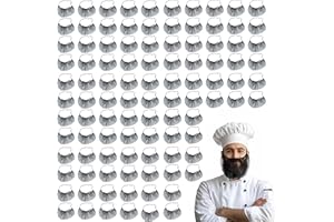 100 Pack Foodservice Disposable Beard Net, Honeycomb Breathable Nylon Beard Net, 18', Black, Suitable for Restaurant Employee