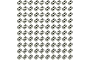 M4 T-Nut DGZZI 100PCS M4 Block Carbon Steel Nickel-Plated Half Round Roll in Sliding T Slot Nuts for 2020 Series Aluminum Ext
