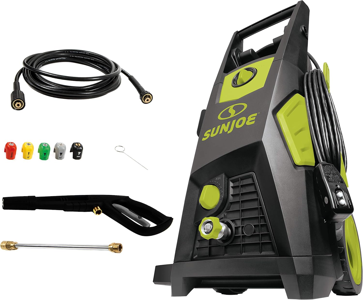 Sun Joe SPX3500 2300 Max Psi 1.48 Gpm Brushless Induction Electric Pressure Washer, w/Brass Hose Connector : Garden & Outdoor