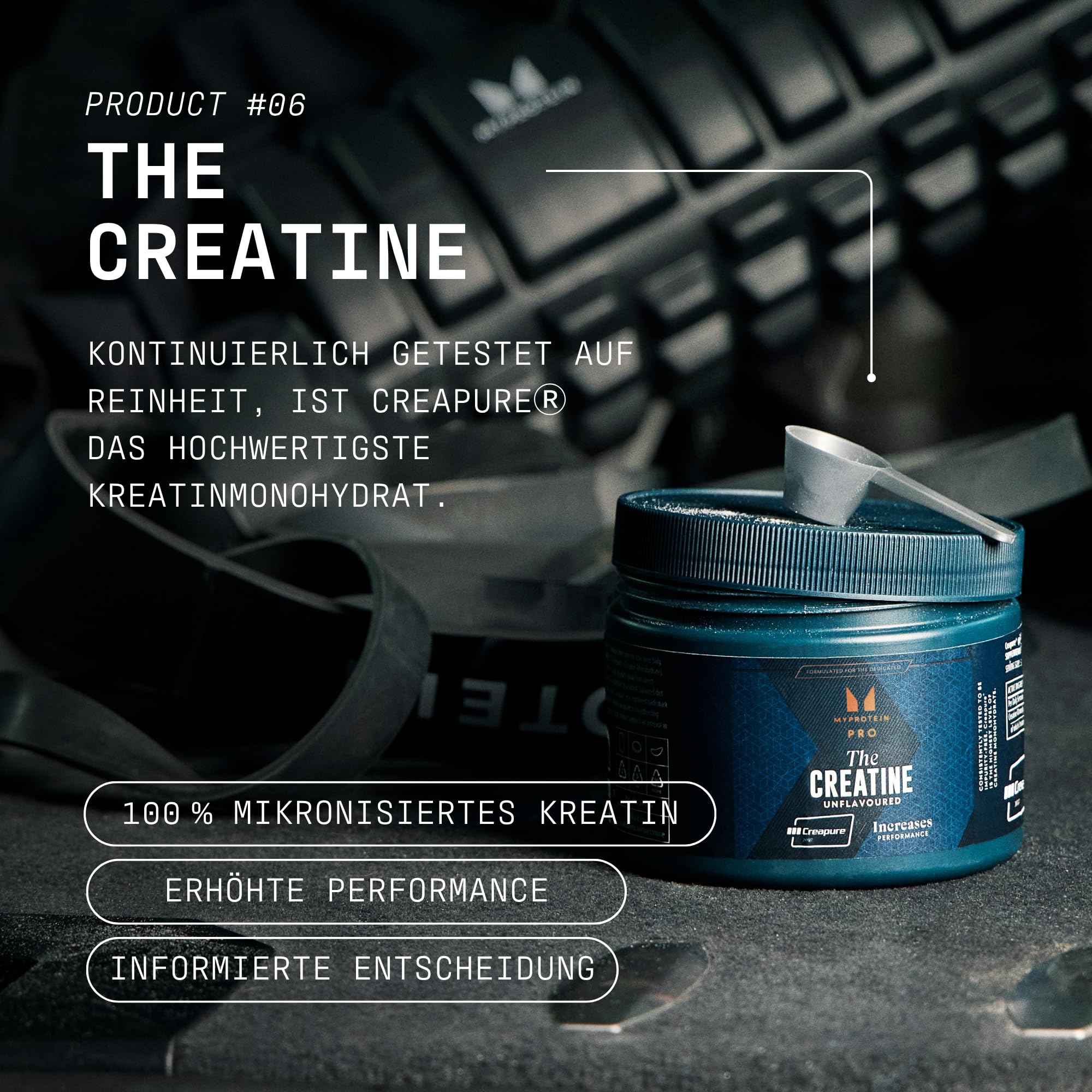 Myprotein The Creatine Creapure® 500g Geschmacksneutral | 3.4 Gramm pro Portion | Mikronisiertes Kreatin-Monohydrat-Pulver | Reines Creapure® | Hohe Reinheit | Premium Kreatin-Nahrungsergänzungsmittel 2