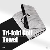 Mile High Life Golf Towel Tri Fold Waffle Microfiber with Carabiner Clip view 5