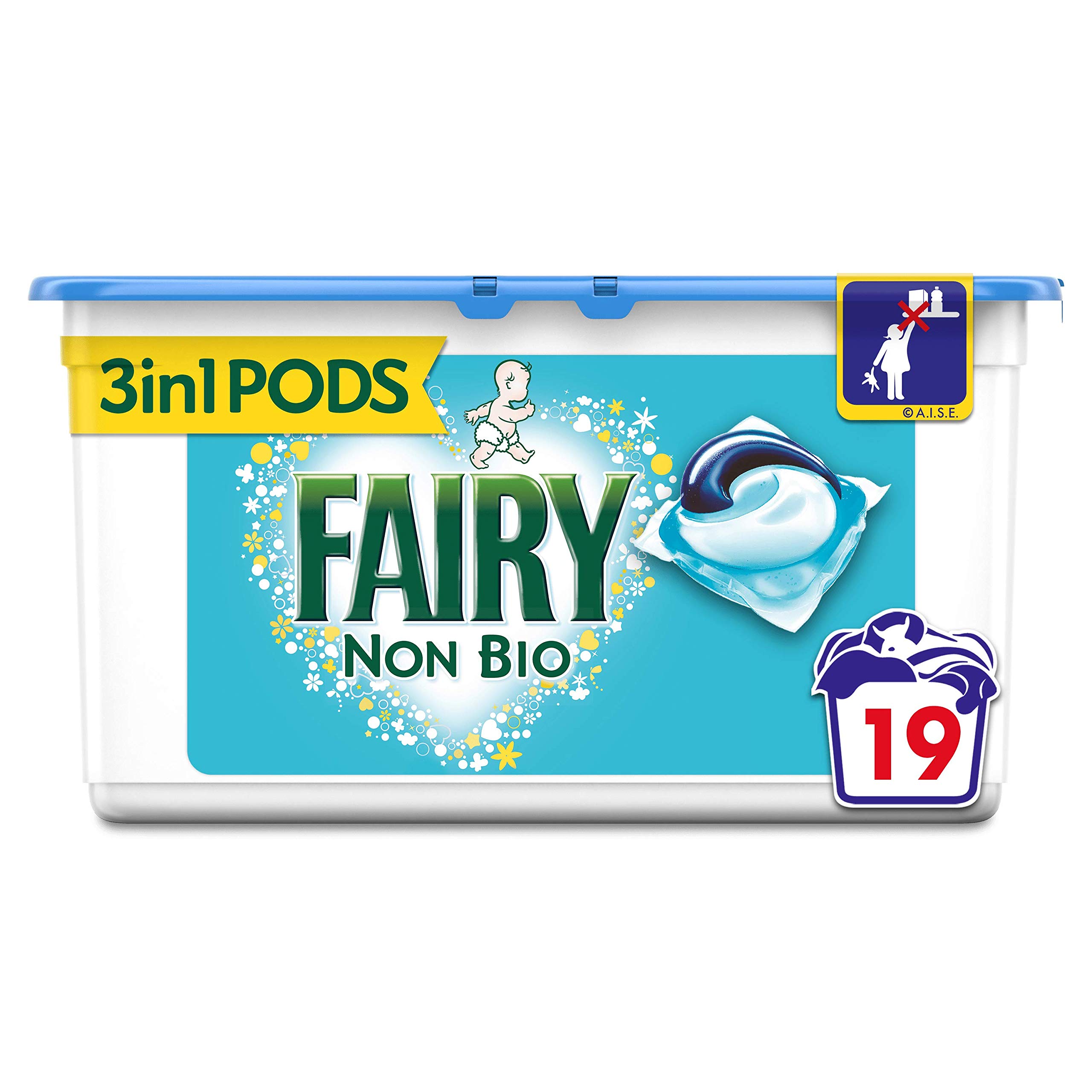 Fairy Non Bio Pods Washing Liquid Capsules for Sensitive Skin, 19 Washes