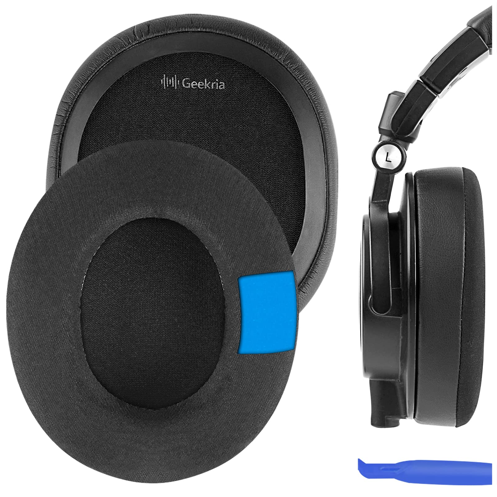 Geekria Sport Cooling-Gel Replacement Ear Pads for Audio-Technica ATH-M50X, M50XBT, M50xBT2, M50x ENSO, M60X, ATH-M40X, M30, M20, M10, ATH-M50XSTS-USBMIKU Headphones, Ear Cushions (Black)