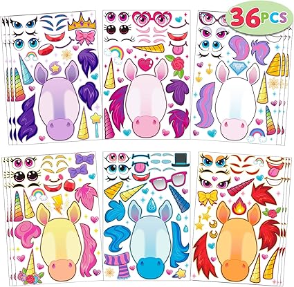 Reward Make Your Own Animal Mix And Match Sticker For Kids Birthday 36 Pcs As Gift Of Festival Make A Face Sticker Sheets Party Favor Art Craft Kids Party Favors Stickers Toys