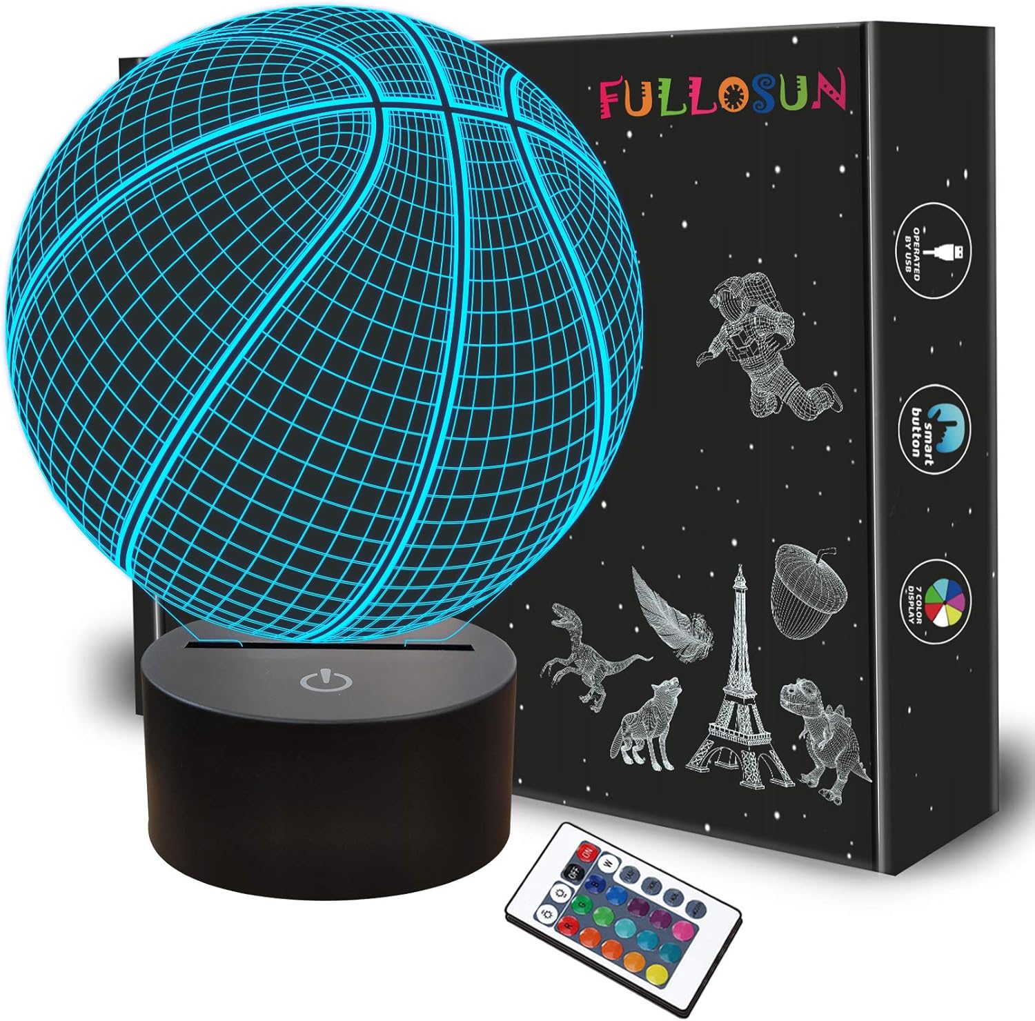 Basketball 3D Nachtlicht, leuchten Basketball Geschenke 3D Illusion