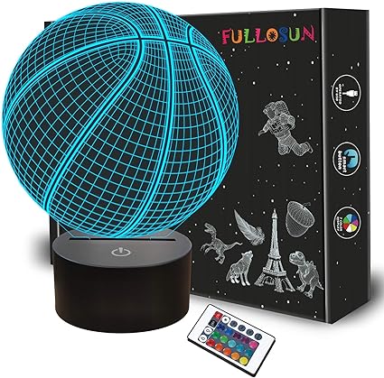 Basketball 3D Nachtlicht, leuchten Basketball Geschenke 3D Illusion
