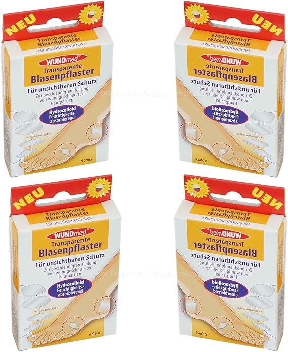 4x Blister Plaster Pack of 24 Bubbles Plasters Blister Plaster with 6