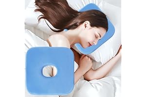 SPRING SEAON Ear Piercing Pillow for Side Sleepers - Memory Foam with an Ear Hole for CNH and Ear Pain Piercing Pain Relief S