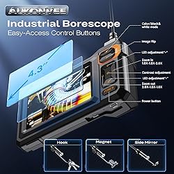Endoscope Borescope Camera with Light, 4.3" IPS