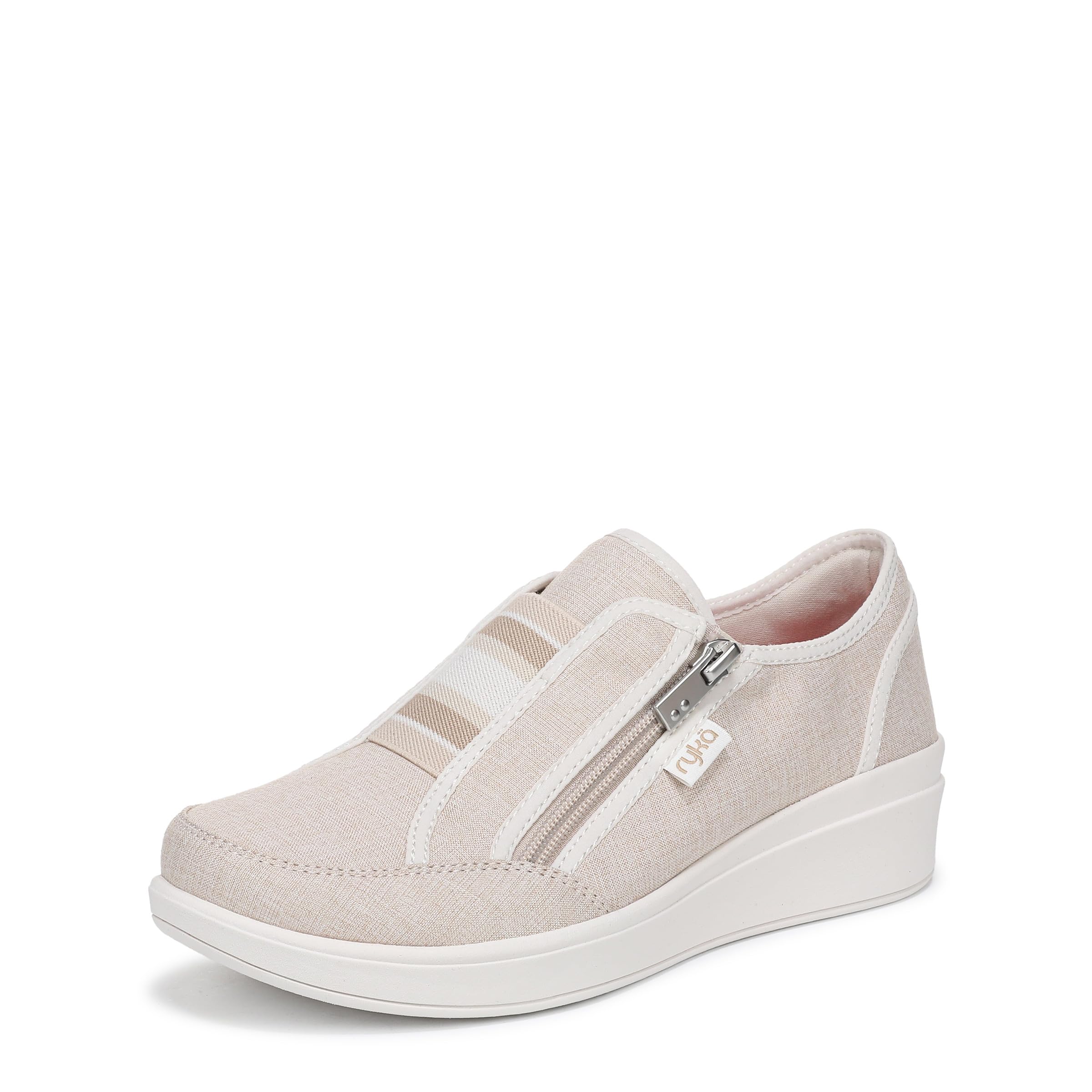 Ryka Women’s Lounge Zip Mule Shoes Natural Tan 6.5 W