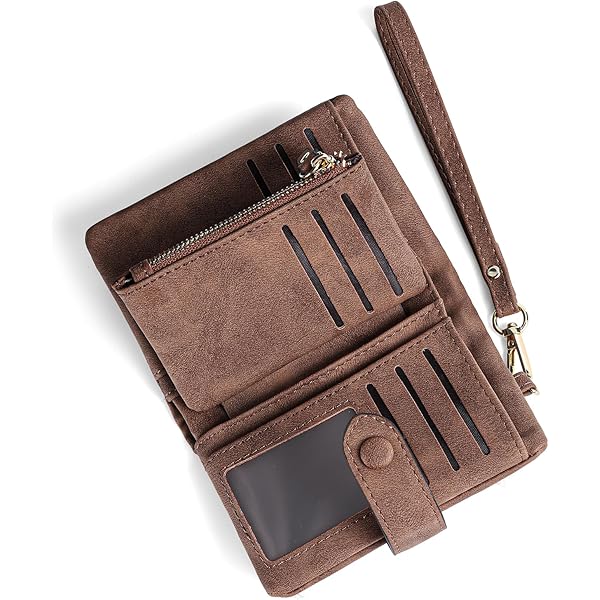 Amazon.com: AOXONEL Women's Small Bifold Leather wallet Rfid