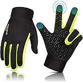 Kids Winter Warm Sports Gloves - Cold Weather Water-Resistant Children Mittens Age 4 12 Years Boys Girls Black