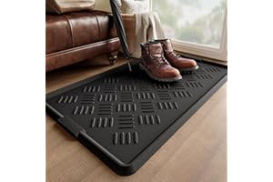 MontVoo Boot Tray, Non Slip Shoe Tray for Entryway Durable Rubber Shoe Mat Tray, Multipurpose Boot Mat Tray Waterproof Boot T