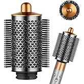 YTCHYYSK Large Round Volumizing Brush for Dyson Airwrap Attachments, Nickel/Copper, Bigger Oval Volumizer for Fluffy Styling