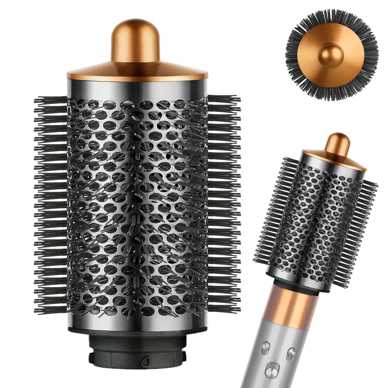 YTCHYYSK Large Round Volumizing Brush Compatible with Dyson Airwrap HS01/05/08 Attachments,Bigger Oval Round Brush Attachment for Air Wrap, Fluff up and Volumize for Styling