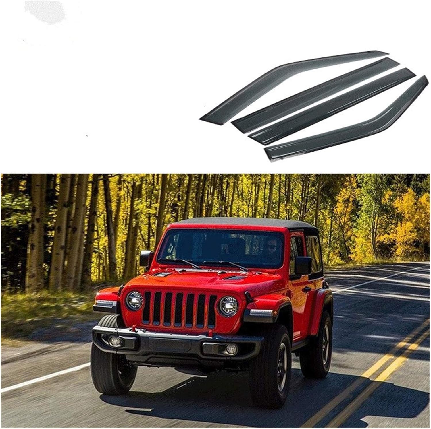 Wind Deflectors FOR Jeep Wrangler JL Two Doors Four Doors 20182020