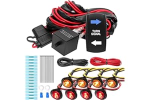 MAIMEIMI UTV Turn Signal Kit with Turn Signal Rocker Switch, ATV Street Legal Kit Compatible for Polaris RZR Ranger Turbo Can-am(Blue Backlight)