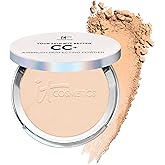 IT Cosmetics CC+ Airbrush Perfecting Powder Foundation - Sheer to Full Coverage Pressed Powder, Blurring Pores & Dark Spots, Anti-Aging Face Makeup, Hydrolyzed Collagen & Niacinamide - 0.33 oz