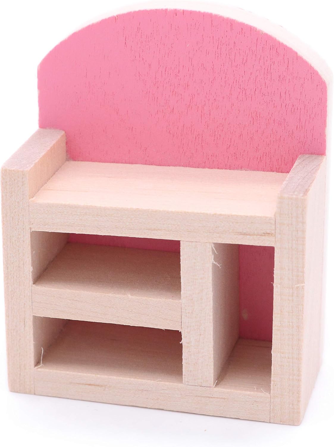 POFET Wooden Doll House Furniture Set Toy for Baby Kids Children Bath Shower Toilet Mirror Cupboard Bathroom - Image 5