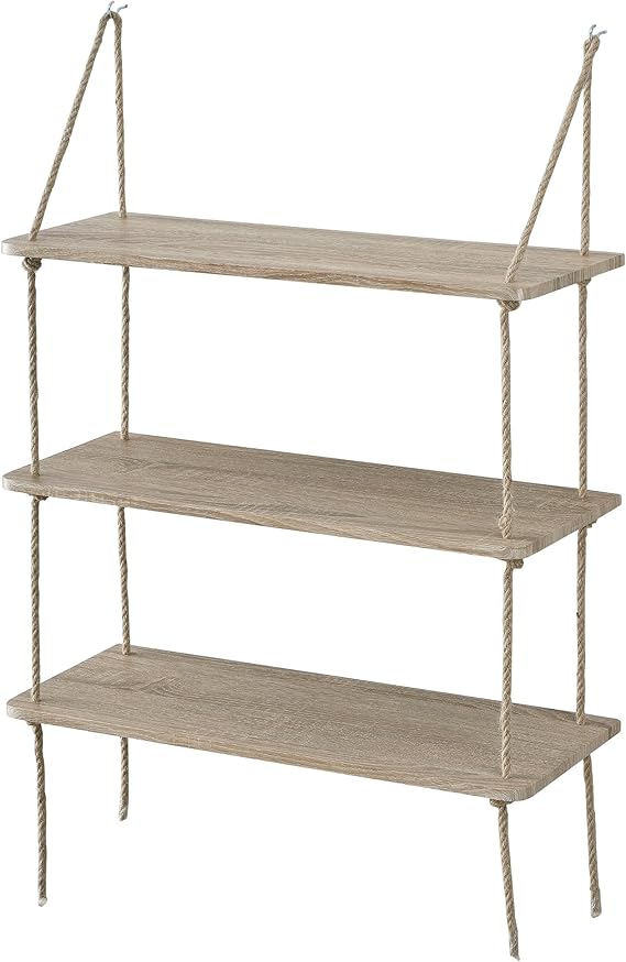 [en.casa] Estantería de Pared Decorativa con 3 estantes - estantes