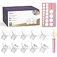 Nuliie 10PCS Flange Sizing Kit 12/14/16/18/20mm for 24mm Flange/Shield of Most Pumps, Silicone Flanges Insert for Momcozy/Spectra Electric Breast Pump, Breastfeeding Essential Pumping Kit for Moms