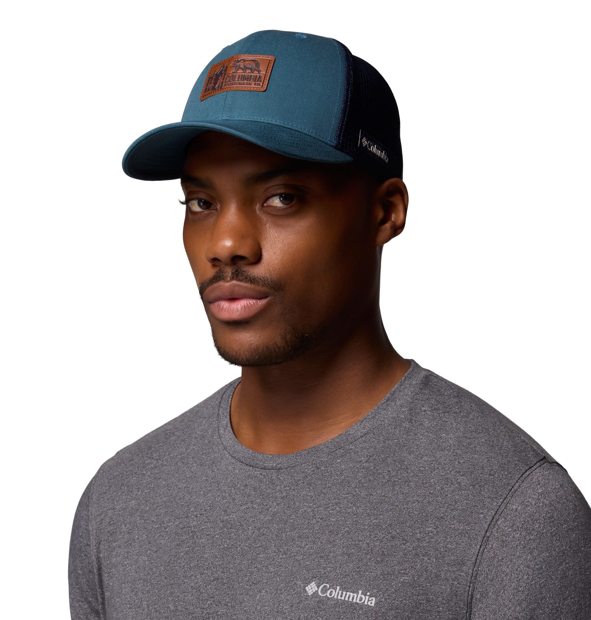 Columbia Unisex Rugged Outdoor Mesh Hat, Everblue/Collegiate Navy/Bear Rectangle, S/M Image