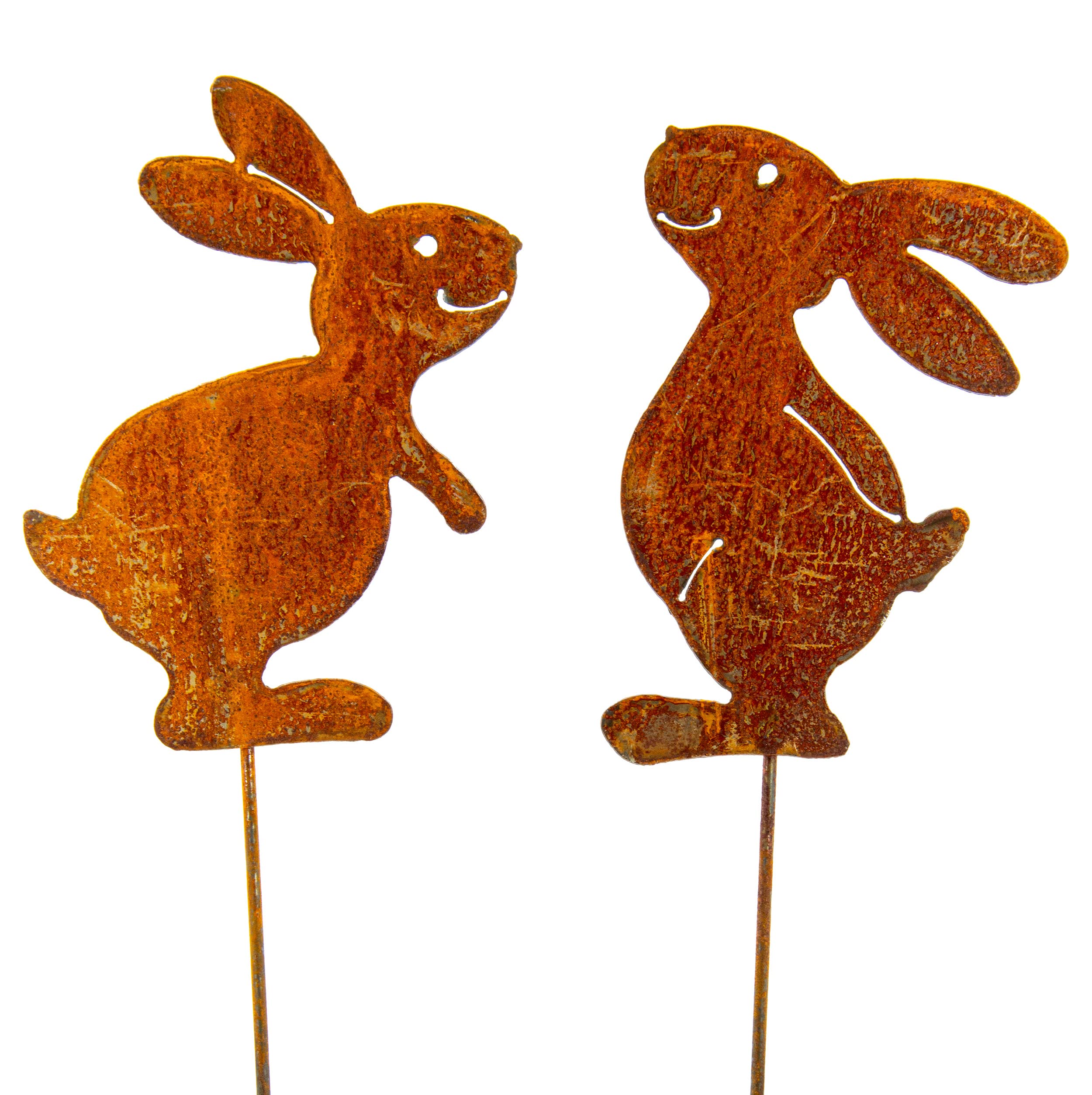 Blümelhuber 2 Patina Garden Decoration Rust Stake Easter Decoration Outdoor Rabbit Decoration Spring Perfect Decoration for Garden or Front Door