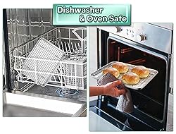 TeamFar Toaster Oven Pan with Cooling Rack