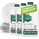 Seventh Generation Dish Liquid, Lavender Flower &amp; Mint, 50 oz, Pack of 3 | Cut Grease with a Safer Clean; 0% Dyes &amp; Artificial Fragrances, Scents Made from 100% Essential Oils &amp; Botanical Ingredients