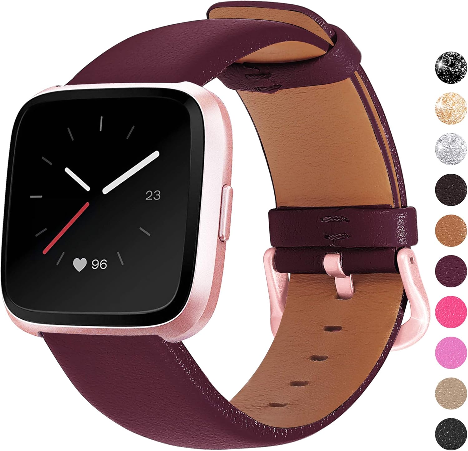 burgundy fitbit versa band