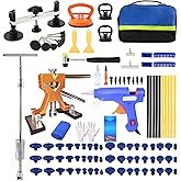 Srepat 101pcs Paintless Dent Repair Tool Dent Puller Kit,Car Dent Repair Kit，Adjustable Width, Dent Car Dent Removal Kit…