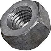 Tuerca hexagonal de acero, acabado galvanizado en caliente, grado 2, ASME B18.2.2, tamaño de rosca de 3/8"-16, 9/16" de ancho