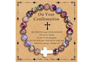 Gybver Natural Stone Bracelet Gifts for Girls Women, Inspirational Encouragement Gifts for Women, Heart Bracelets as Birthday Gifts for Teen Girls with Message Card