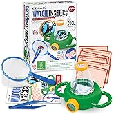 Science Kid Bug Catcher Kit, FunKidz Outdoor Activities Gift Butterfly Bug Habitat with Magnified Viewer Bug Catching Kit for Boys 3-12 Includes Net Catcher, Tweezers, Record Lists