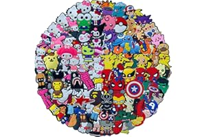 hitioCC 100 Pack Randow Cute Cartoon Anime Shoe Charms Charma for Boys Girls, Cool Charms Bulk Pins for Kids, Toddler Charms Accessories for Shoe Decoration