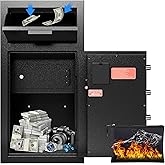 Cash Safe With Drop Slot 4.0 CUB Drop Safe for Business Money Depository Safes Box With Internal Keyed Locking Compartment Anti-Fishing Digital Combination for Home Hotel Restaurant Liquor Store