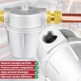 Spares2go 3/8" Oil Boiler Filter Kit 10mm Brass Connectors PTFE Tape view 4