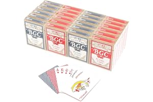 Homnso Playing Cards 24 Pack,Deck of Cards Bulk,Standard Index Poker Cards for Family Games, Parties and Gatherings,12 Red & 12 Blue