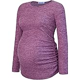Smallshow Women's Maternity Sweater Shirt Long Sleeve Pregnancy Top Clothes