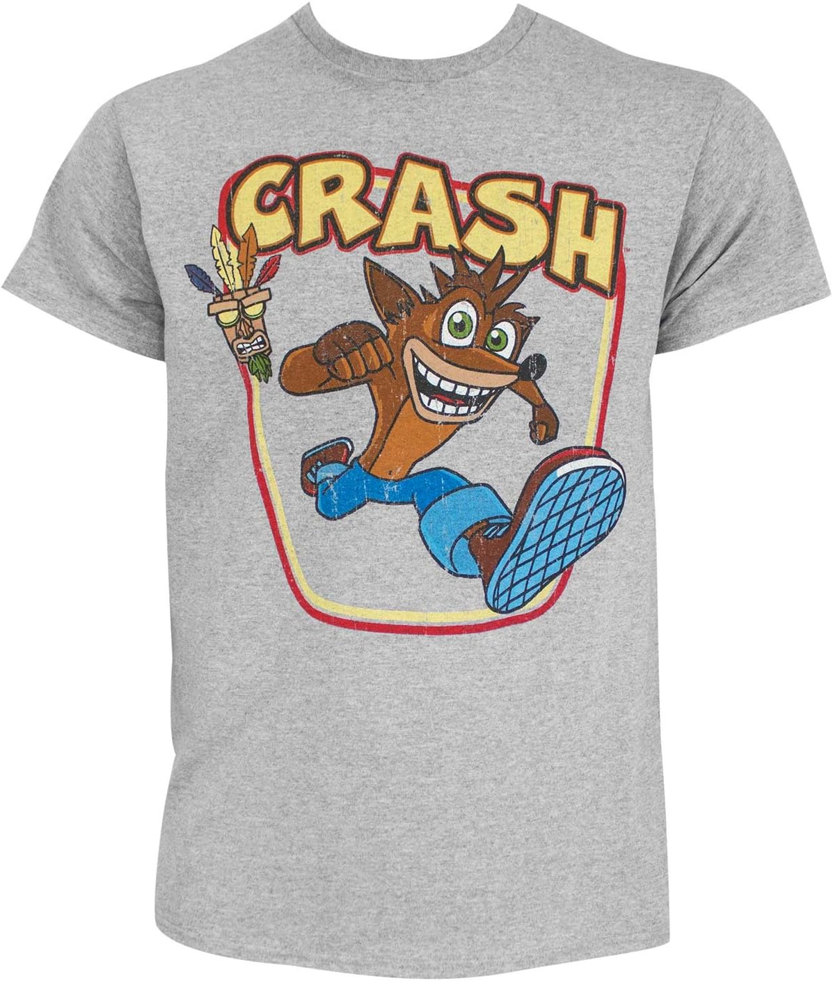 Crash Bandicoot Aku-Aku Grey Tee Shirt