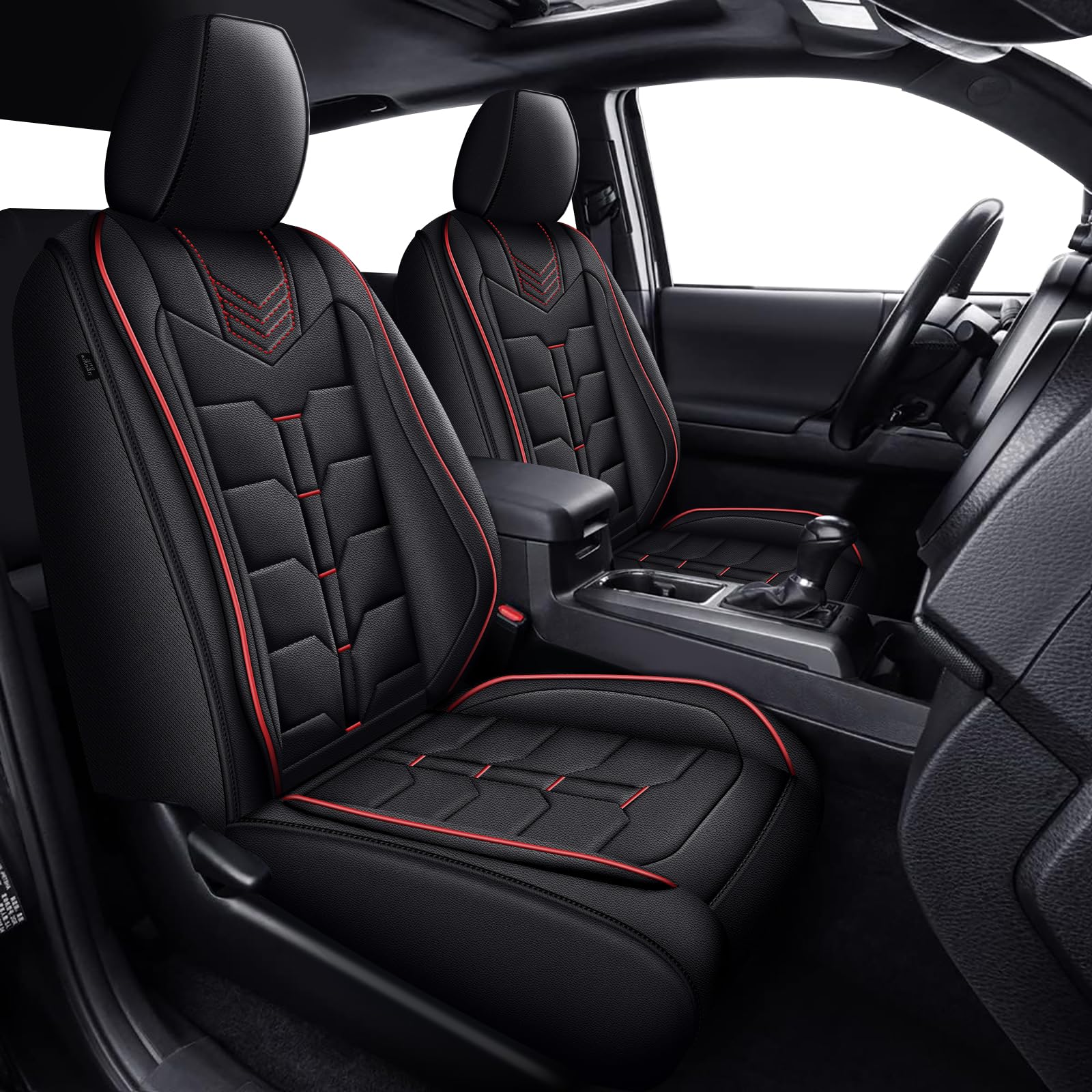 Photo 1 of ***PARTS ONLY***IKABEVEM Seat Covers Fit for Tacoma:2024 2025-2PCS Front Car Seat Covers Fit for Toyota Tacoma - Truck Pickup Double/Crew Cab SR SR5 TRD Sport TRD Off-Road PreRunner Trims (Front Pair,Redline)