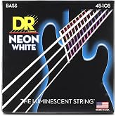 DR Strings Hi-Def Neon Electric Bass Guitar Strings - .045-.105 Medium, White