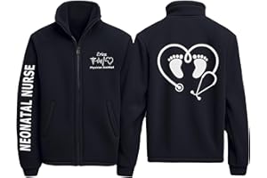 Intriklo Custom Embroidered Nurse Fleece Jacket, RN CNA LPN Medical Zip Up Coat, Personalized Nursing Jacket,Gift for Nurse 2