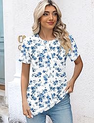 Kistore Women's Plus Size Short Sleeve Round Neck