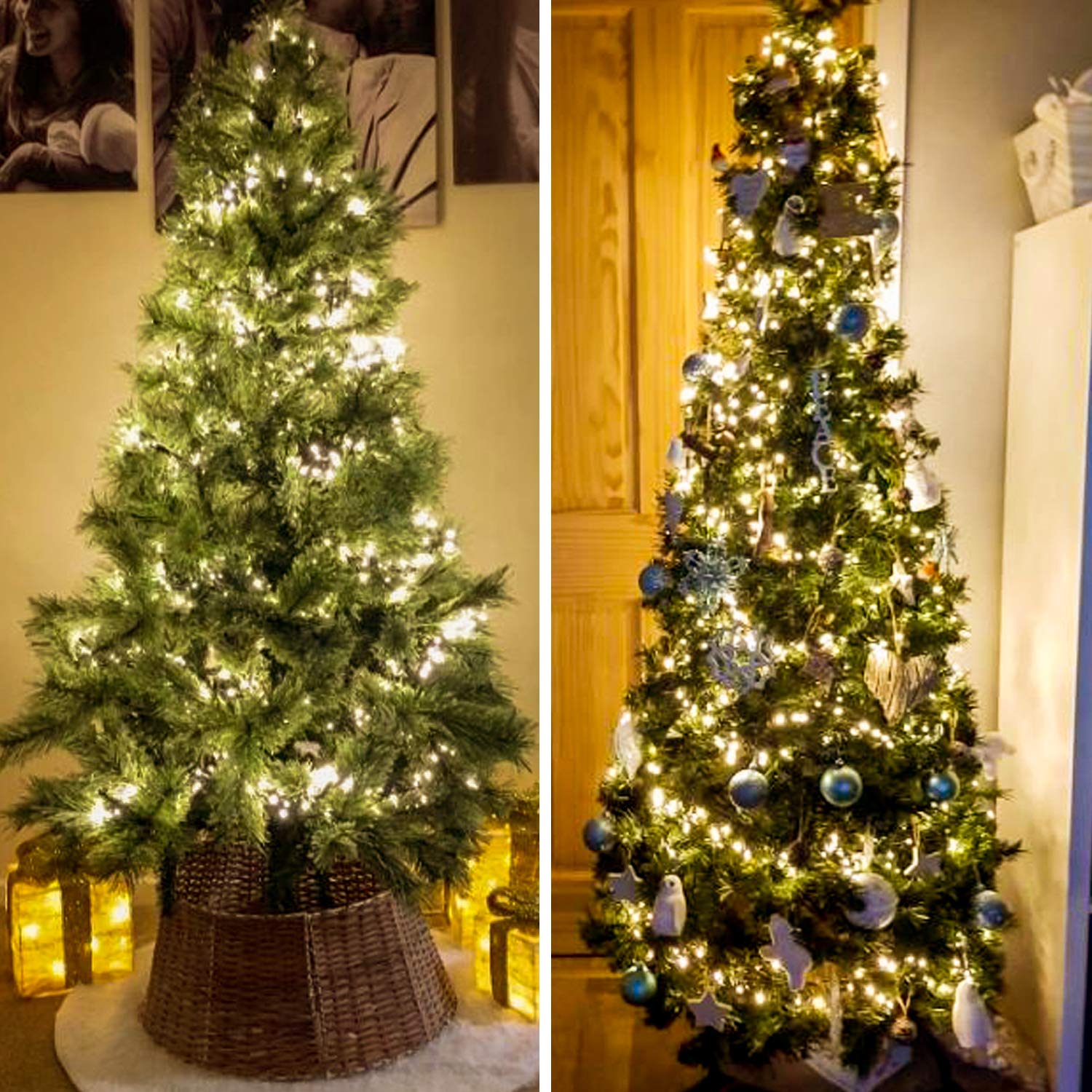 ANSIO Christmas Tree Lights 720 LED 9 m Warm White Cluster Lights