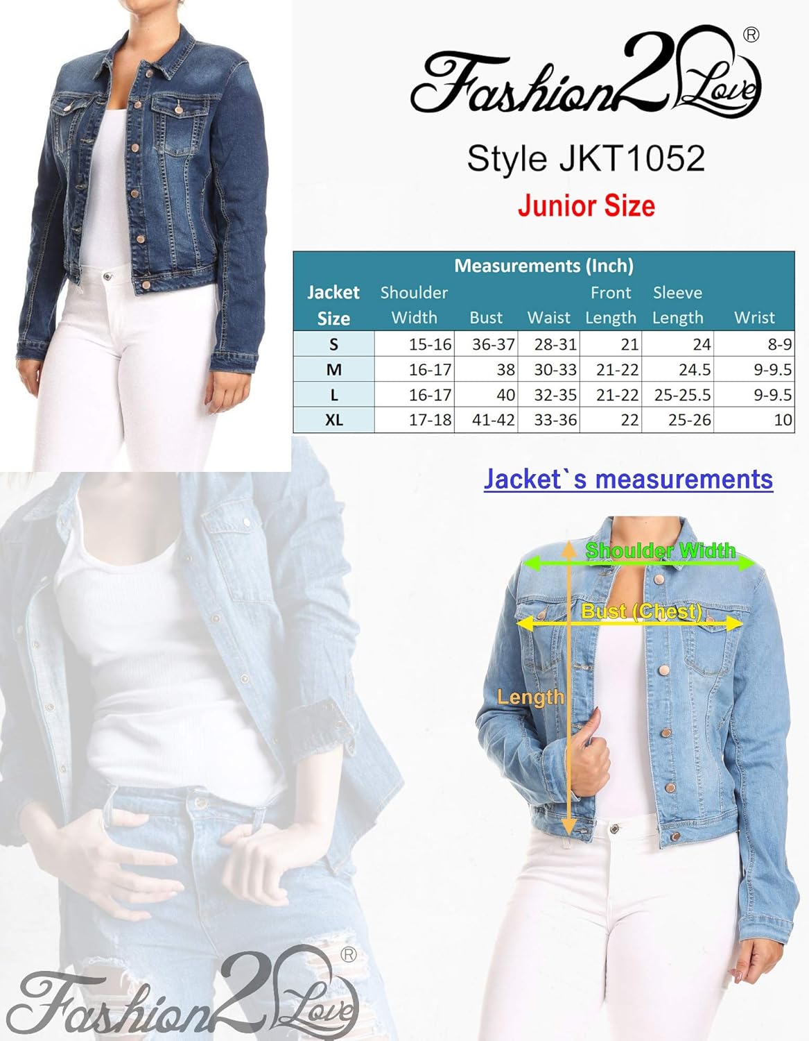 denim jacket size 22