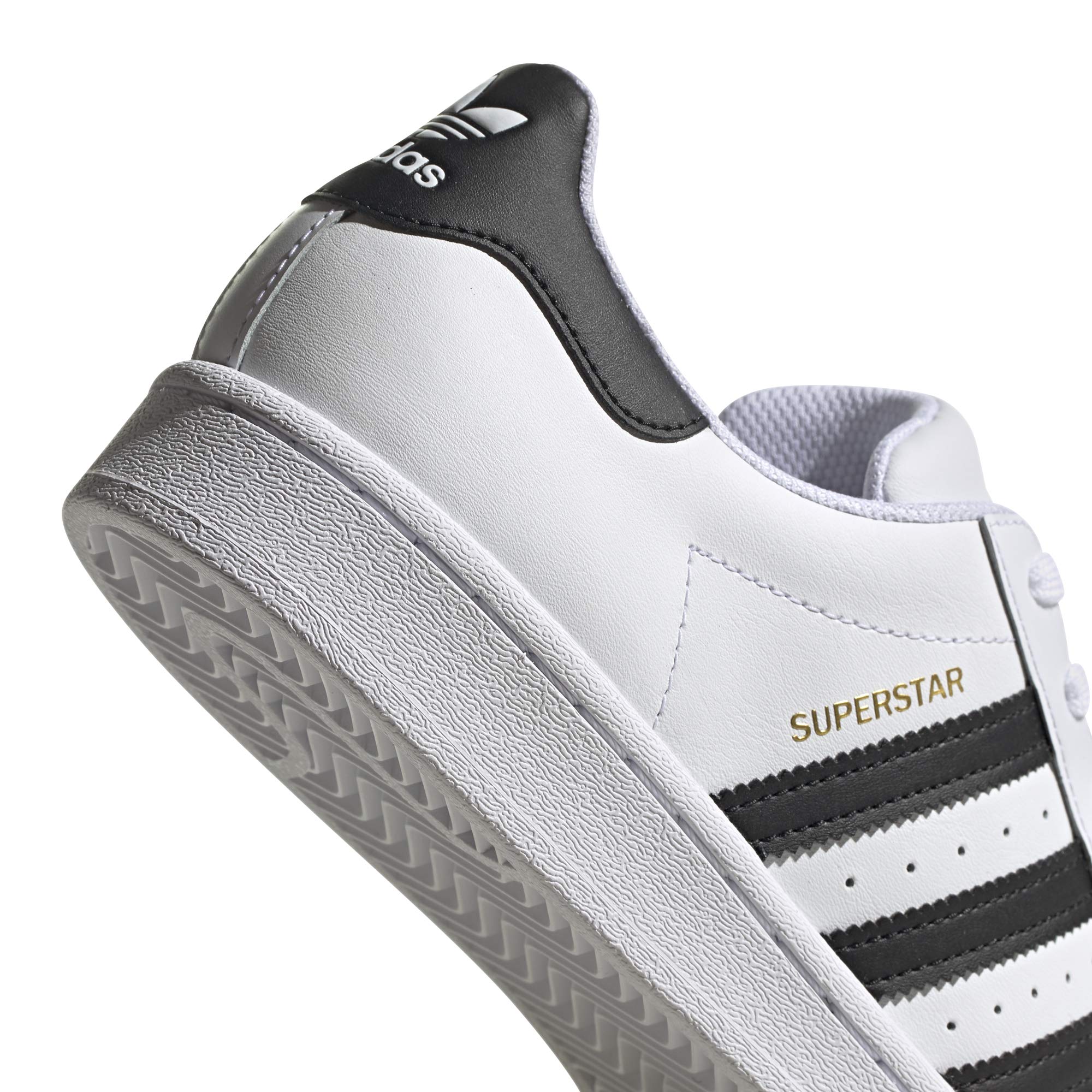 adidas Women's Superstar Sneaker, White/Black/White, 5