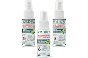 NO NATZ No Mosquitoz Botanical Bug Repellent, Effective for Gnat, Mosquito, and Biting Flies, Hand-Crafted and DEET-Free, Non-Greasy Formula, 2 Ounce Spray Bottle, 3-Pack