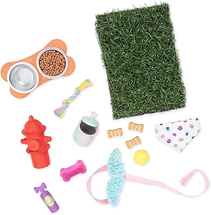 Amazon.com: Glitter Girls by Battat – GG Pet Play Set – Juego de accesorios para cachorros para muñecas de 14 pulgadas – juguetes, ropa y accesorios para niñas de 3 años y